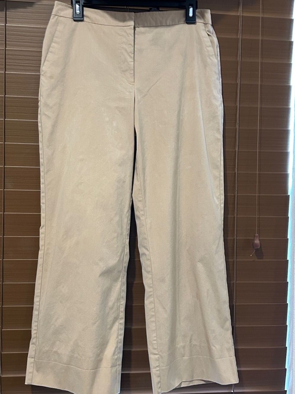 New York & Company Beige Wide-Leg Crop Pants